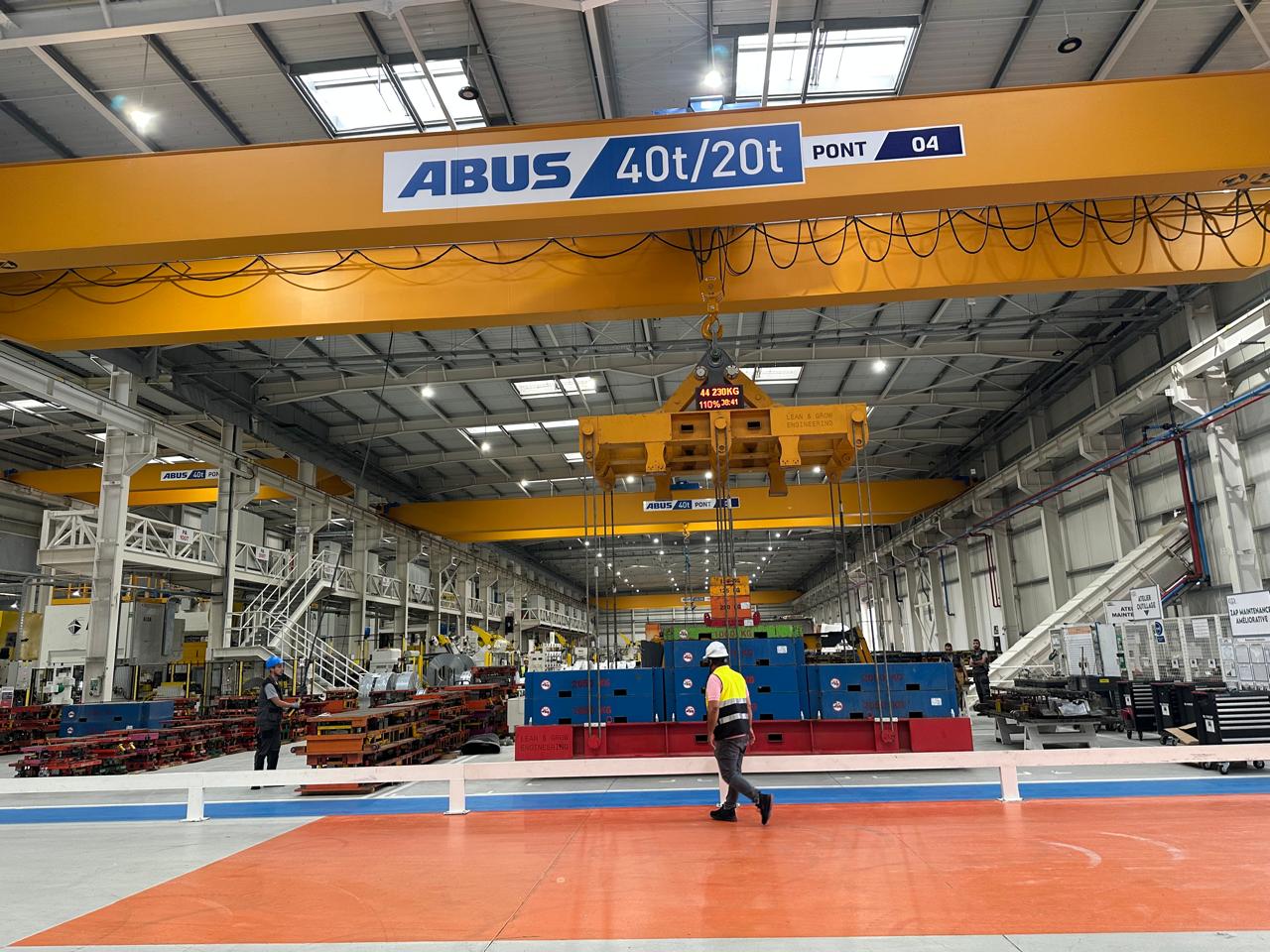 Test weights stacked at industrial site — LGEN Casablanca