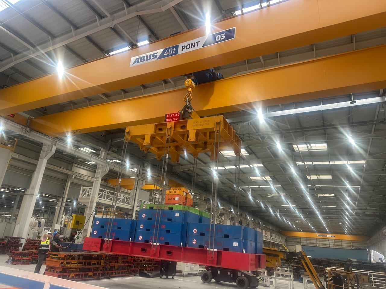 Test weights stacked for load testing — LGEN Casablanca