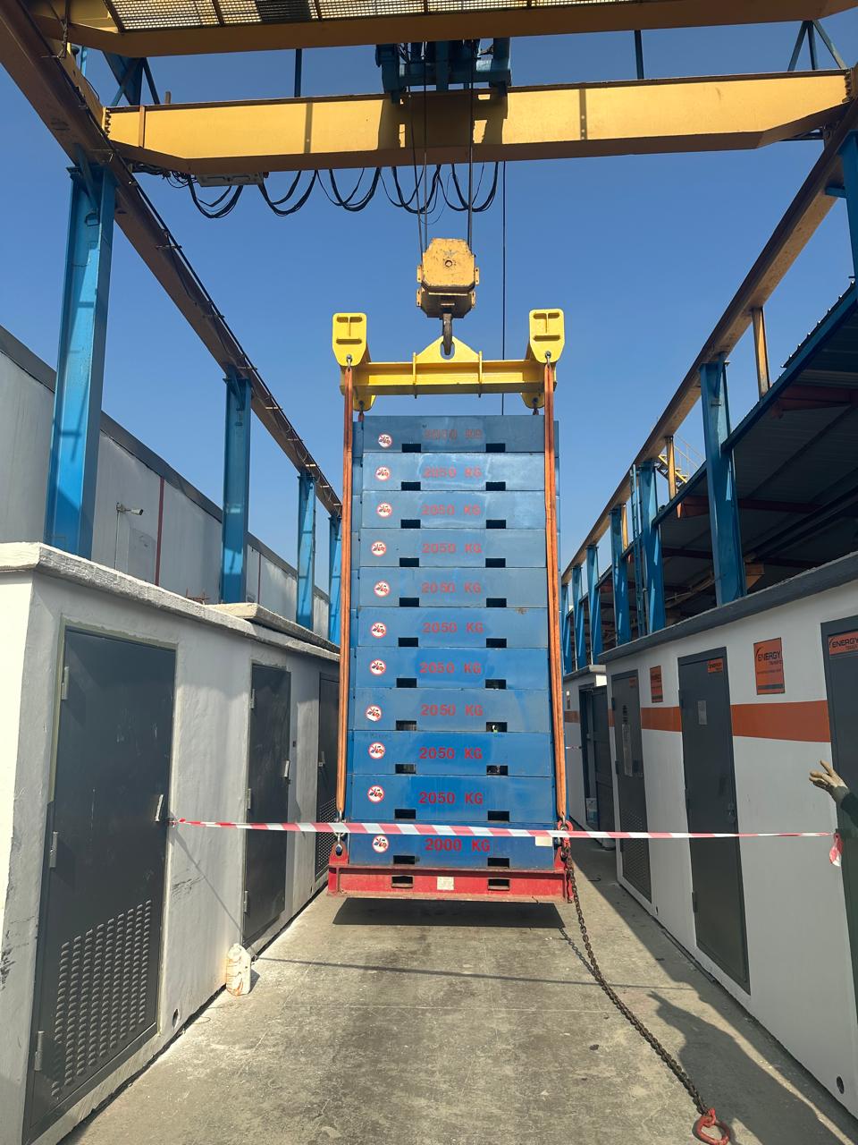 Industrial load test with regulatory weights — LGEN Morocco