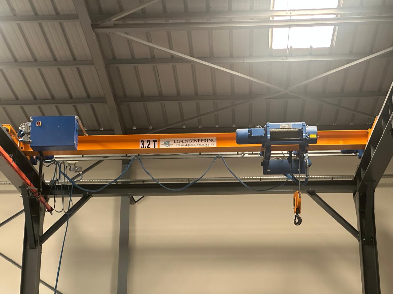 Industrial overhead crane manufactured and installed by LGEN, Morocco