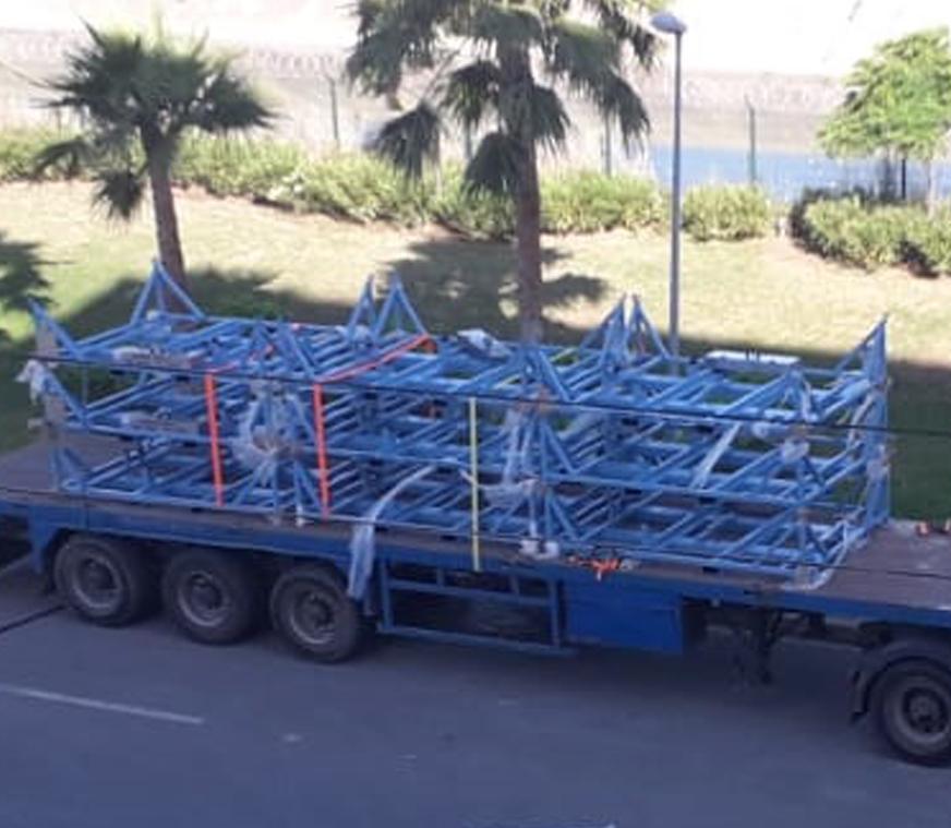 Praticable de transport des pantographes, vue de détail — LGEN